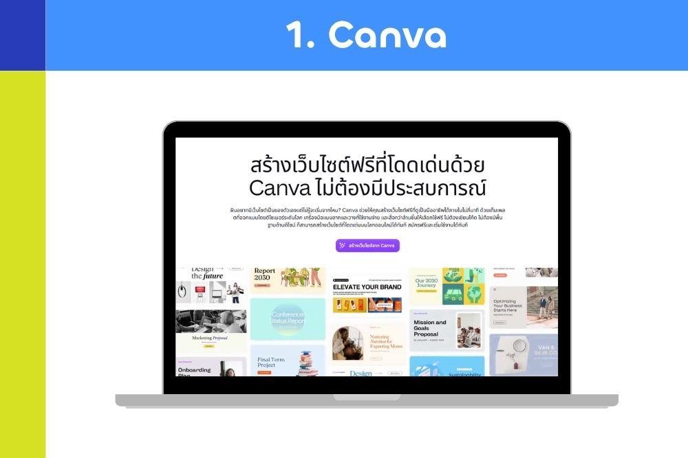 ออกแบบเว็บไซต์ ด้วยโปรแกรม Canva